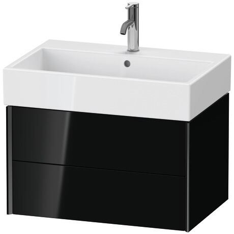 Mueble bajo lavabo suspendido, XV43350B240 Negro Brillante, Lacado, Perfil: Negro
