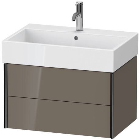Mueble bajo lavabo suspendido, XV43350B289 Franela gris Brillante, Lacado, Perfil: Negro