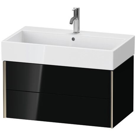 Mueble bajo lavabo suspendido, XV43360B140 Negro Brillante, Lacado, Perfil: Champán