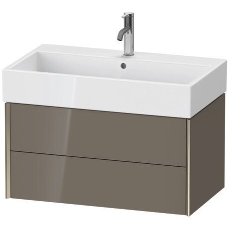 Mueble bajo lavabo suspendido, XV43360B189 Franela gris Brillante, Lacado, Perfil: Champán