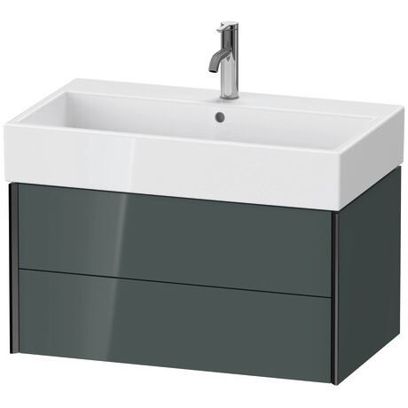 Mueble bajo lavabo suspendido, XV43360B238 Gris (Dolomiti) Brillante, Lacado, Perfil: Negro