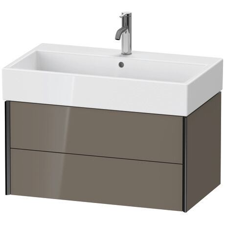 Mueble bajo lavabo suspendido, XV43360B289 Franela gris Brillante, Lacado, Perfil: Negro