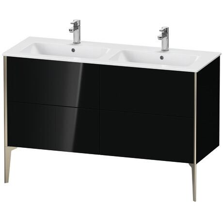 落地式浴柜, XV44850B140 黑色 高光, 清漆, 包边: 香槟色