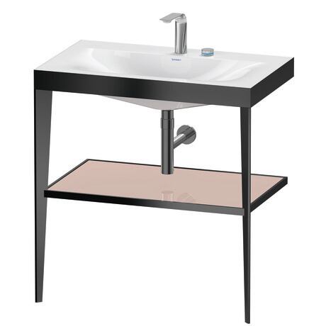 c-bonded set with metal console, XV4715EB210 Frame: Black Matt, Highly compressed three-layer chipboard