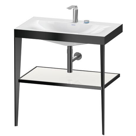 c-bonded set with metal console, XV4715EB285 Frame: Black Matt, Highly compressed three-layer chipboard