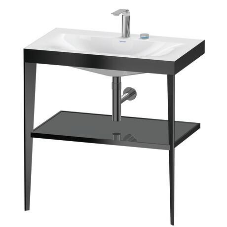 c-bonded set with metal console, XV4715EB289 Frame: Black Matt, Highly compressed three-layer chipboard
