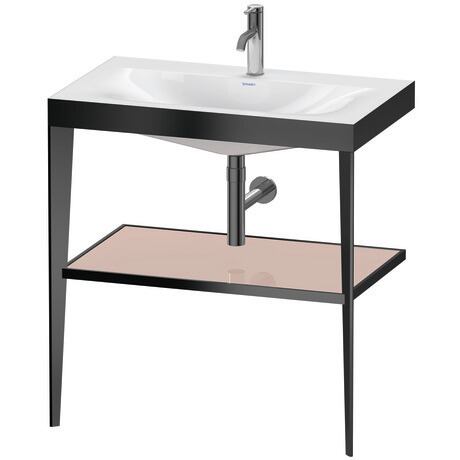 c-bonded set with metal console, XV4715OB210 Frame: Black Matt, Highly compressed three-layer chipboard