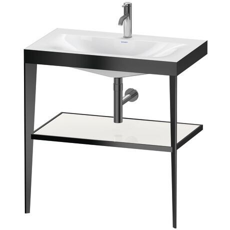c-bonded set with metal console, XV4715OB285 Frame: Black Matt, Highly compressed three-layer chipboard