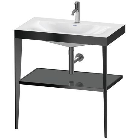c-bonded set with metal console, XV4715OB289 Frame: Black Matt, Highly compressed three-layer chipboard