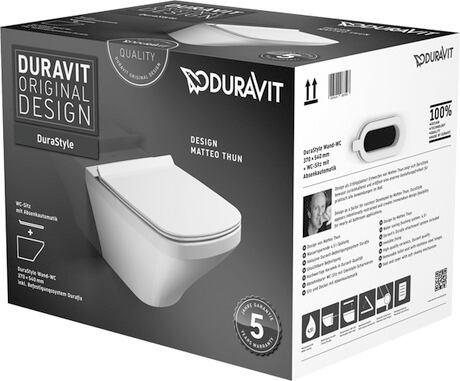 Toiletsæt vægmonteret, 45520900A1 Emballagedimensioner: 401x430x565 mm