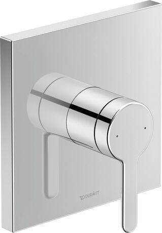 Mezclador monomando para ducha, empotrado, C14210009010 Cromado, Caudal (3 bar): 24,5 l/min, 150x150 mm