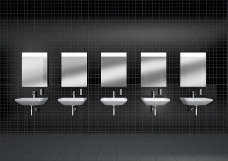 Håndvask, 2319600000 Hvid Højglans, rektangulære, Antal vaske: 1 Midten, Antal hanehuller: 1 Midten