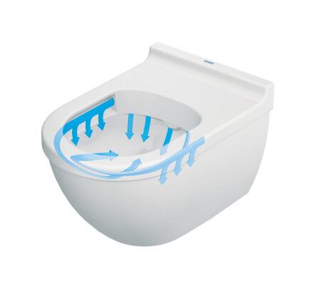 Wand-WC, 2527090000 Wit Hoogglans, hoeveelheid spoelwater: 4,5 l