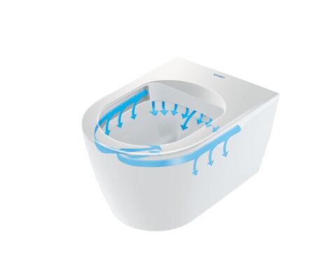 Veggmontert toalett Kompakt, 2530090000 Hvit høyglans, Mengde av vann ved nedspyling: 4,5 l