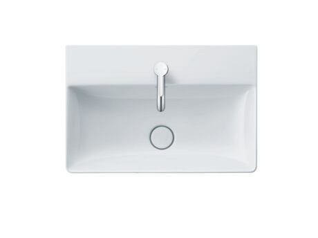 Lavabo Compact, 2356600041 Bianco lucido, Numero di postazioni lavabo: 1 Al centro, Numero dei fori rubinetteria: 1 Al centro
