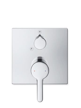 Single lever shower mixer for concealed installation, C14210011010 Chrome, Flow rate (3 bar): 22,5 l/min, 150x150 mm