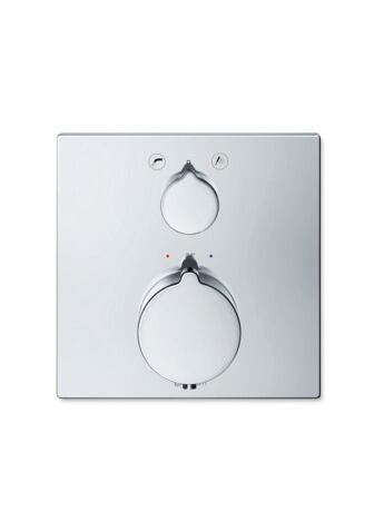 Bathtub thermostat for concealed installation, C15200017010 Chrome, Flow rate (3 bar): 20,5 l/min, 150x150 mm