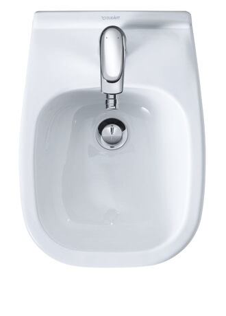 Wall-mounted bidet Compact, 22371500002 Number of faucet holes per wash area: 1