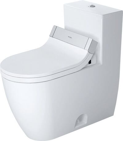 Inodoro de una pieza para asiento de lavado, 2173510001 Blanco Brillante, Doble descarga, Cantidad agua de descarga: 5/3,5 l, Posición del accionamiento de la cisterna: superior