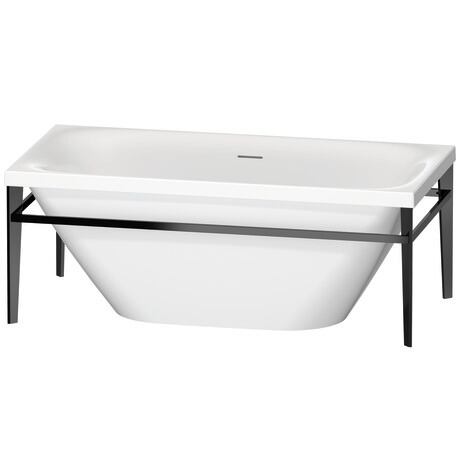 Bañera con marco metálico, 700444000B20000 Color soporte de bañera Negro Mate Aluminio