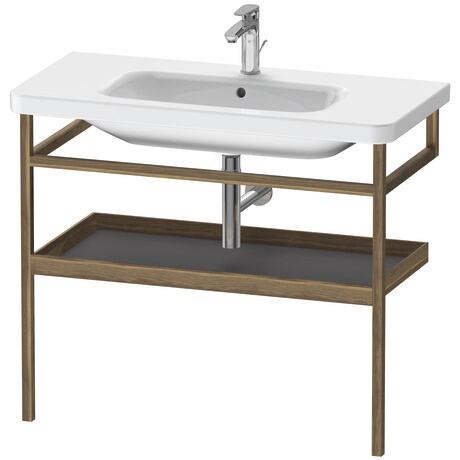 Console, DS988304977 Pedestal color: American Walnut, Solid wood, Shelf color: Graphite, Engineered wood
