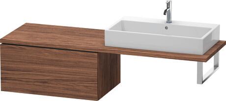 台面配套的矮浴柜, LC583902121 深胡桃木色 哑光, 饰面