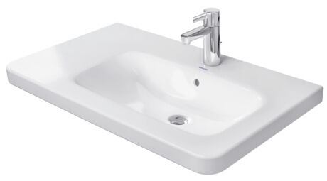 Wall Mounted Sink, 2326800000 White High Gloss, Rectangular, Number of basins: 1 Right, Number of faucet holes: 1 Middle, Overflow: Yes, cUPC listed: No