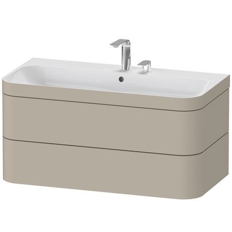 c-bonded set wall-mounted, HP4638E6060 taupe Satin Matt, Lacquer