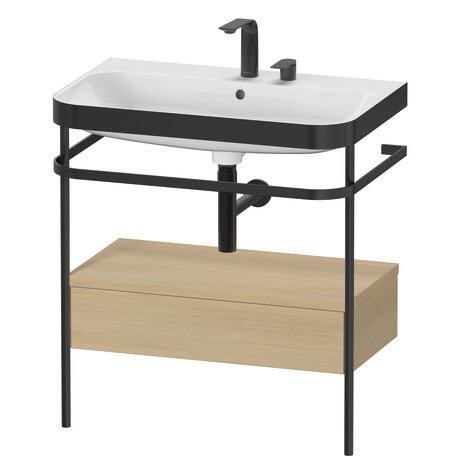 c-bonded set with metal console and drawer, HP4742E7171 Mediterranean oak Matt, Real wood veneer, Shelf material: Highly compressed three-layer chipboard