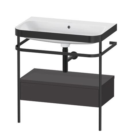 c-bonded set with metal console and drawer, HP4742N8080 Graphite Super Matt, Decor, Shelf material: Highly compressed three-layer chipboard