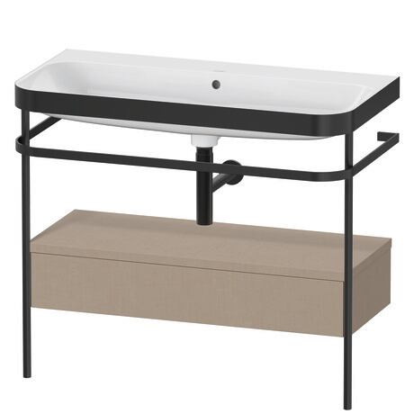 c-bonded set with metal console and drawer, HP4743N7575 Linen Matt, Decor, Shelf material: Highly compressed three-layer chipboard