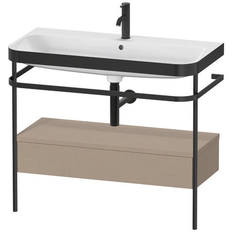 c-bonded set with metal console and drawer, HP4743O7575 Linen Matt, Decor, Shelf material: Highly compressed three-layer chipboard