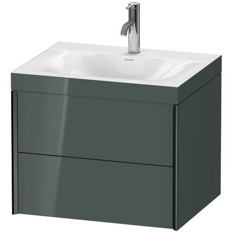 c-bonded set wall-mounted, XV4614OB238C Dolomite Gray High Gloss, Lacquer