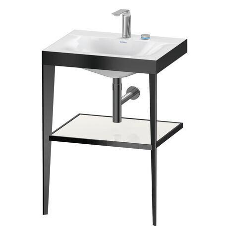 c-bonded set with metal console, XV4714EB285 Frame: Black Matt, Highly compressed three-layer chipboard