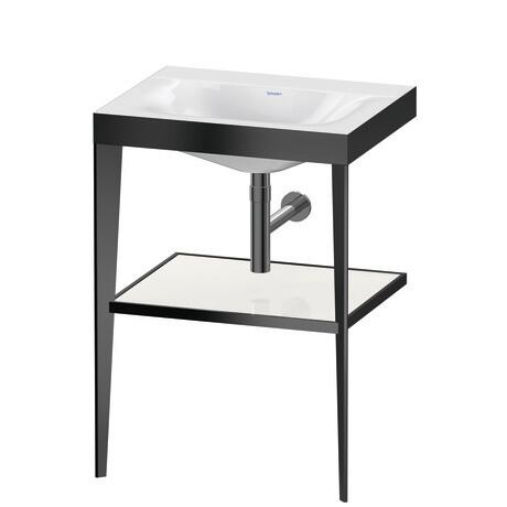 c-bonded set with metal console, XV4714NB285 Frame: Black Matt, Highly compressed three-layer chipboard