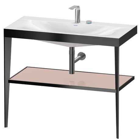 c-bonded set with metal console, XV4716EB210 Frame: Black Matt, Highly compressed three-layer chipboard