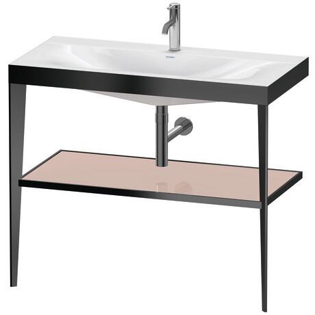 c-bonded set with metal console, XV4716OB210 Frame: Black Matt, Highly compressed three-layer chipboard
