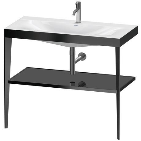 c-bonded set with metal console, XV4716OB240 Frame: Black Matt, Highly compressed three-layer chipboard