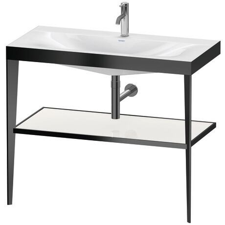c-bonded set with metal console, XV4716OB285 Frame: Black Matt, Highly compressed three-layer chipboard