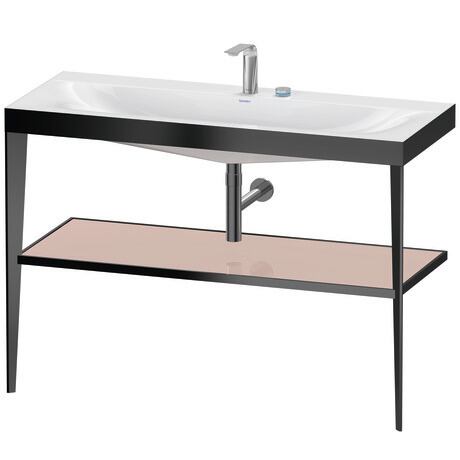c-bonded set with metal console, XV4717EB210 Frame: Black Matt, Highly compressed three-layer chipboard