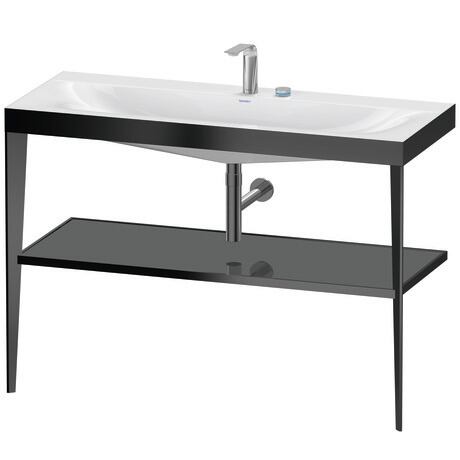 c-bonded set with metal console, XV4717EB289 Frame: Black Matt, Highly compressed three-layer chipboard