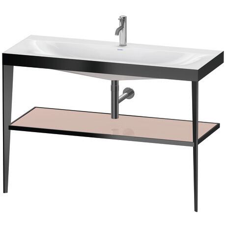 c-bonded set with metal console, XV4717OB210 Frame: Black Matt, Highly compressed three-layer chipboard