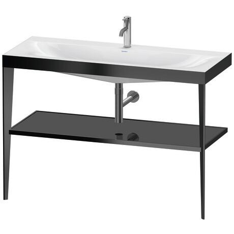 c-bonded set with metal console, XV4717OB240 Frame: Black Matt, Highly compressed three-layer chipboard