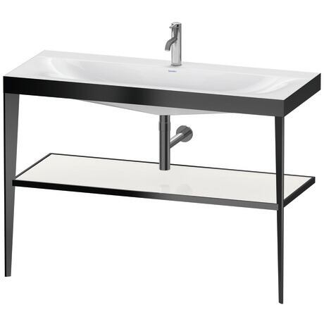 c-bonded set with metal console, XV4717OB285 Frame: Black Matt, Highly compressed three-layer chipboard