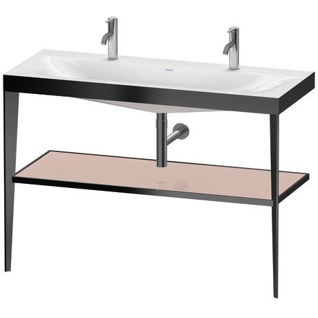 c-bonded set with metal console, XV4718OB210 Frame: Black Matt, Highly compressed three-layer chipboard