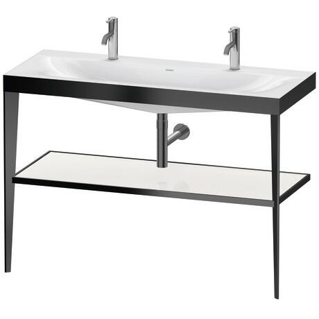c-bonded set with metal console, XV4718OB285 Frame: Black Matt, Highly compressed three-layer chipboard