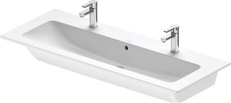 Washbasin, 2361123224 White Satin Matt, Number of washing areas: 2 Middle, Number of faucet holes per wash area: 1 Left, Right