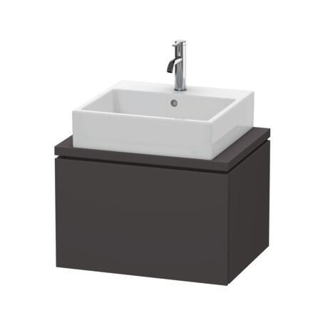 Meuble sous lavabo suspendu pour plan de toilette, LC580008080 Graphite super mat, Décor