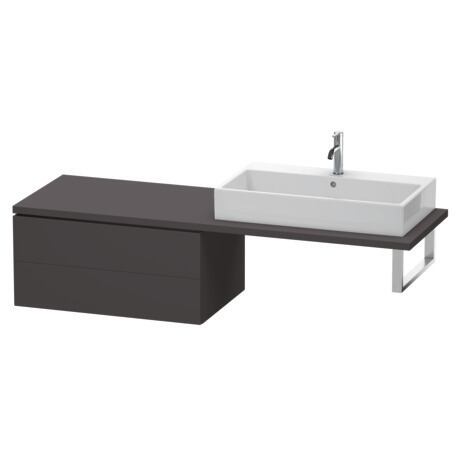 台面配套的矮浴柜, LC583908080 石墨黑色 深哑光色, 饰面