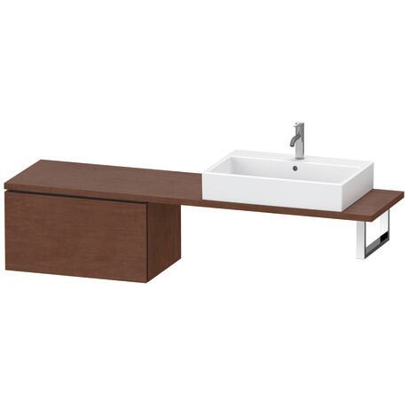 Meuble bas pour plan de toilette, LC584301313 Noyer américain mat, Placage bois véritable